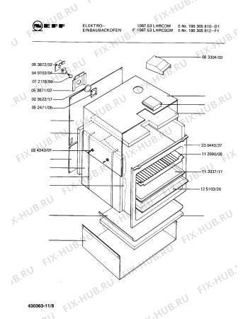 Взрыв-схема плиты (духовки) Neff 195305812 F-1067.53LHRCSGM - Схема узла 09