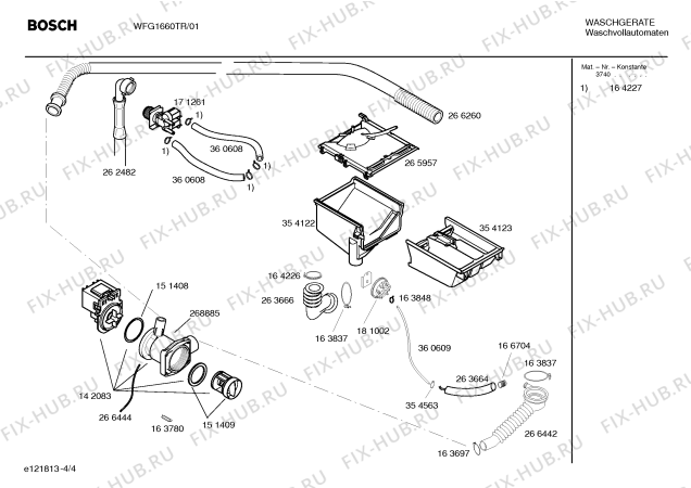 Взрыв-схема стиральной машины Bosch WFG1660TR Harmony 1660 - Схема узла 04