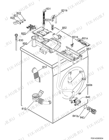 Взрыв-схема стиральной машины Rex Electrolux RWW1685HDW - Схема узла Hydraulic System 272