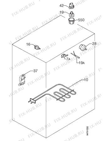 Взрыв-схема плиты (духовки) Arthurmartinelux CG5038 - Схема узла Electrical equipment 268