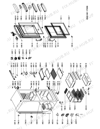 Схема №1 ARZ 8960/H с изображением Полка для холодильника Whirlpool 481245088092