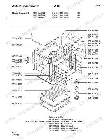 Взрыв-схема плиты (духовки) Aeg COMP. 5060E-W - Схема узла Section1