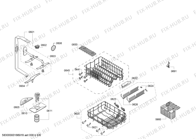 Схема №4 DRV4303 с изображением Передняя панель для посудомойки Bosch 00742391