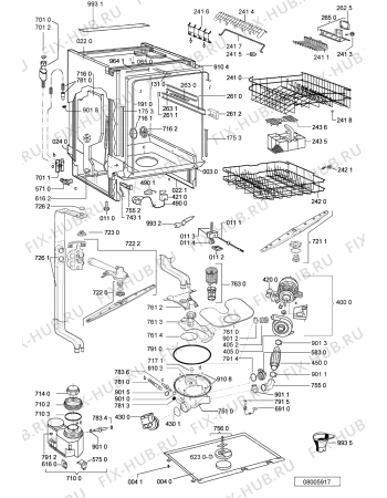 Схема №1 GSIK 6422 AL с изображением Панель для посудомойки Whirlpool 481245373107
