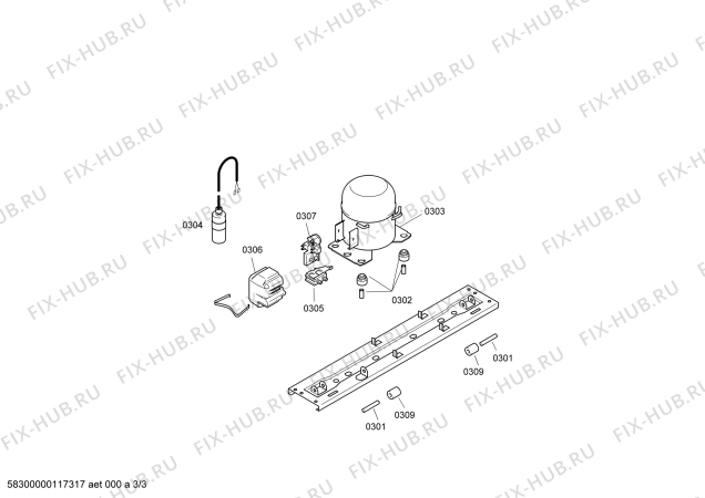 Схема №3 4GV1720A с изображением Дверь для холодильника Bosch 00246073