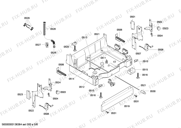 Схема №4 SHU33A06UC Bosch с изображением Кабель для посудомоечной машины Bosch 00189501