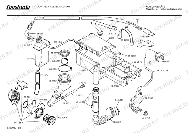 Схема №6 CW34310 CW3431 с изображением Вставка для ручки для стиральной машины Bosch 00088951