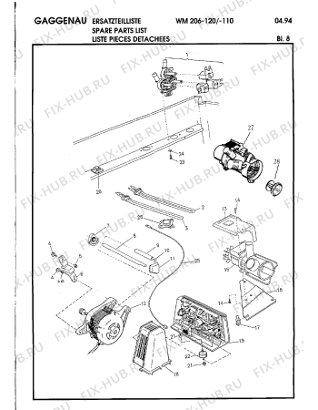 Схема №9 WM206120 WM206 с изображением Корпус для стиральной машины Bosch 00294483