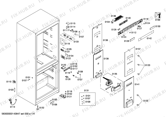 Схема №4 3KFB7916 с изображением Дверь для холодильника Bosch 00246460