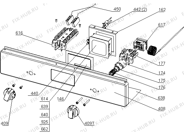 Схема №1 S764-1KSA 400V (703129, A604D.14) с изображением Керамическая поверхность для плиты (духовки) Gorenje 432313