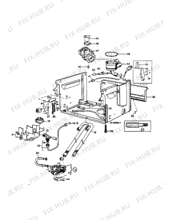 Взрыв-схема посудомоечной машины Electrolux BW301W4 - Схема узла Water equipment