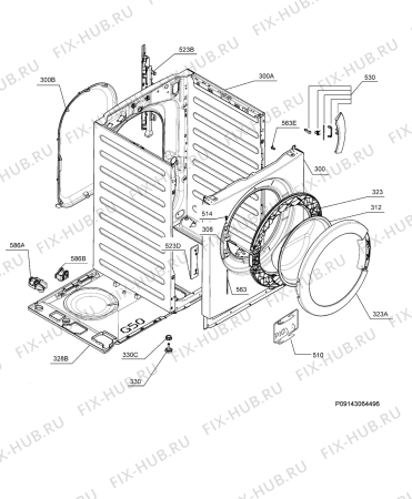 Схема №7 LB4450 с изображением Микромодуль для стиралки Aeg 973914534104000