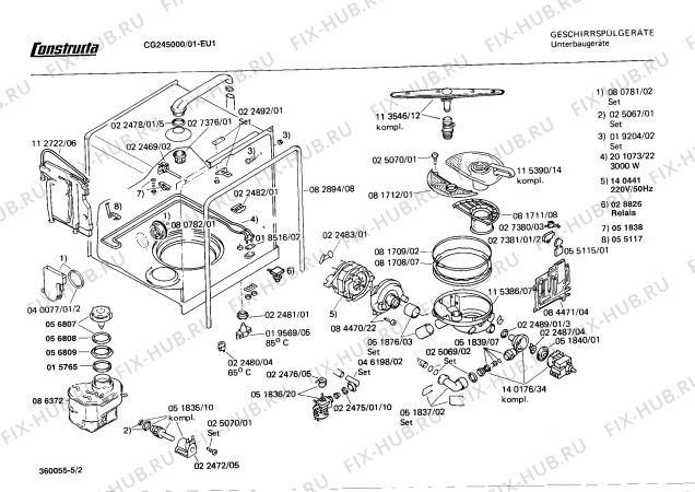 Схема №3 CG542154 с изображением Переключатель для посудомойки Bosch 00055198