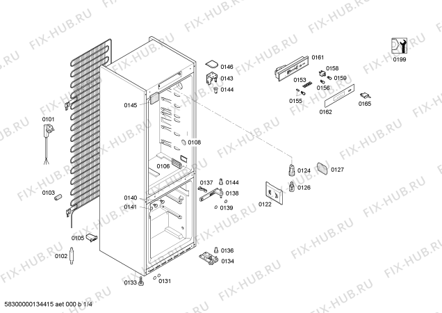 Схема №4 3KFE3081 с изображением Контактная пленка для холодильника Bosch 00640895