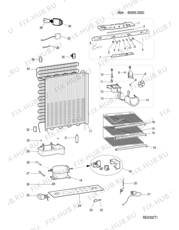 Взрыв-схема холодильника Indesit BAN35VNXFR (F053999) - Схема узла
