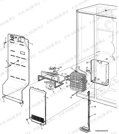 Взрыв-схема холодильника Electrolux ENL60710X - Схема узла Section 7