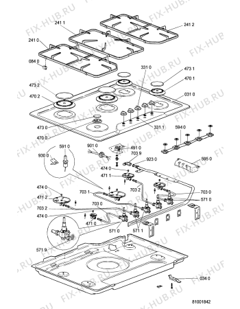 Схема №1 AKF 597 IX с изображением Горелка для электропечи Whirlpool 481236078095