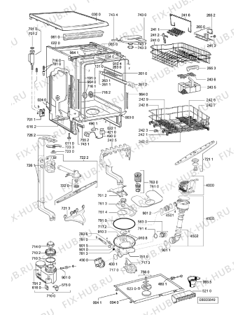 Взрыв-схема посудомоечной машины Bauknecht GSF 90 POWER IN - Схема узла
