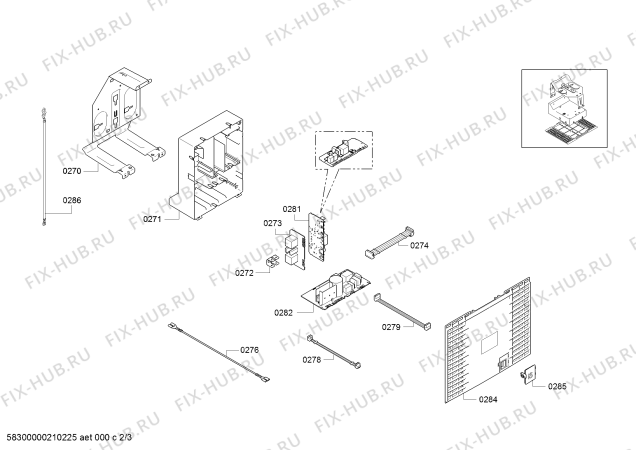 Взрыв-схема вытяжки Bosch DWB97JQ55 Bosch - Схема узла 02