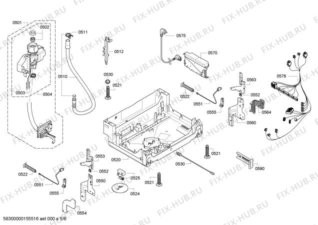 Схема №3 S41M85B4DE с изображением Передняя панель для посудомоечной машины Bosch 00703382