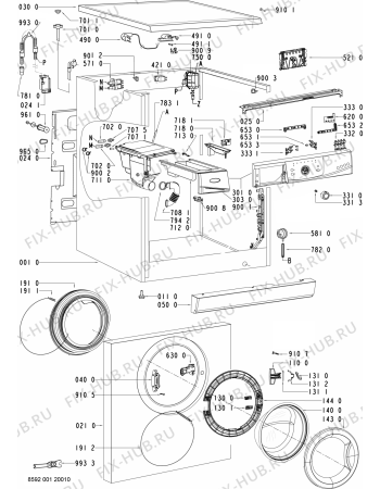 Схема №1 AWO 1473 с изображением Микромодуль для стиралки Whirlpool 480111105008