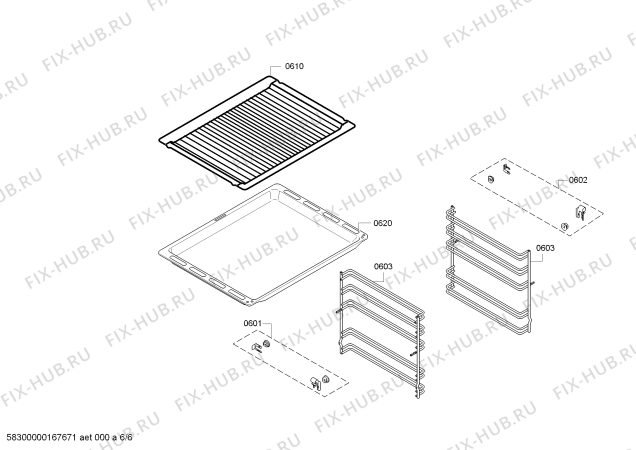 Взрыв-схема плиты (духовки) Bosch HBA63B251Y - Схема узла 06