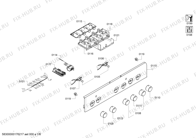 Схема №5 KCM41050 с изображением Ручка переключателя для плиты (духовки) Bosch 00625282