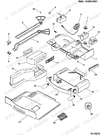 Схема №6 XRA600NF (F025219) с изображением Запчасть для холодильника Indesit C00081118