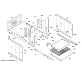 Схема №4 P1HEB69050 с изображением Внешняя дверь для плиты (духовки) Bosch 00475588