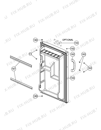 Взрыв-схема холодильника Zanussi ZRG210W - Схема узла Section 2