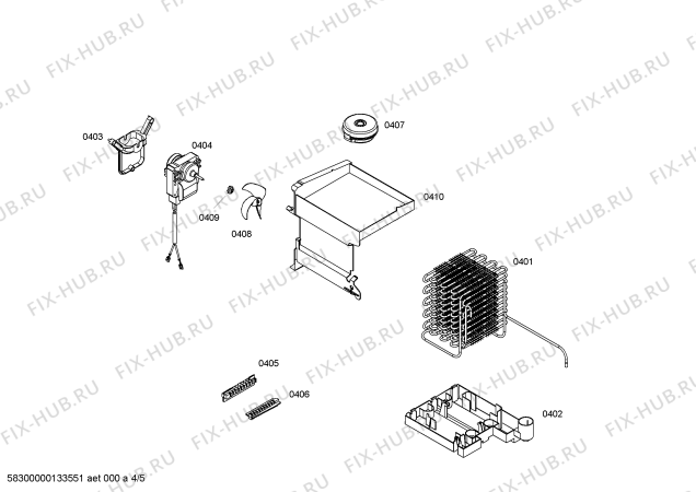 Схема №2 KDN45A00ME с изображением Дверь для холодильной камеры Bosch 00245878