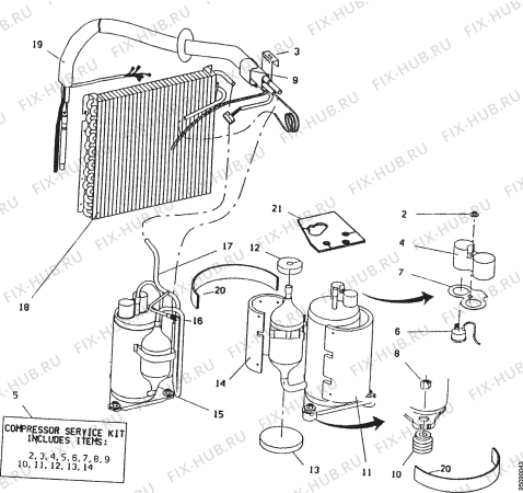 Взрыв-схема кондиционера Electrolux JT1200 - Схема узла Section 5