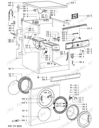 Схема №2 AWO/D 40400 с изображением Микромодуль для стиралки Whirlpool 481221470106