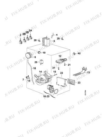 Взрыв-схема стиральной машины Aeg LAV41100 - Схема узла Electrical equipment