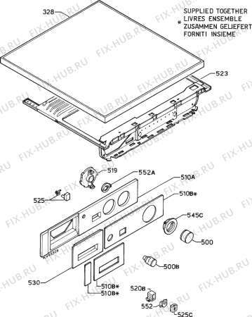 Взрыв-схема стиральной машины Zanussi WDI1215W - Схема узла Command panel 037