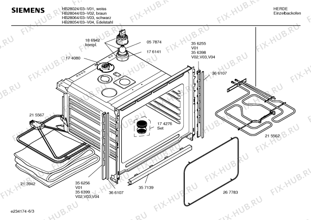 Схема №4 HB28024 с изображением Инструкция по эксплуатации для электропечи Siemens 00581226