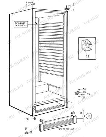 Взрыв-схема холодильника Electrolux RP1236SLE - Схема узла C10 Cabinet