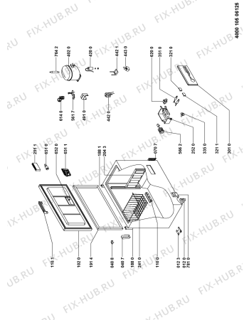 Схема №1 DF6024W2VV с изображением Рукоятка Whirlpool 481010408027