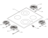 Схема №5 EC9238W-NO (227601, E54T1-E4) с изображением Панель для плиты (духовки) Gorenje 227734