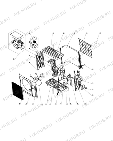 Схема №1 DECON 81 EXU с изображением Запчасть для климатотехники DELONGHI GR26235001