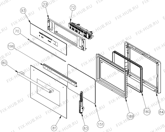 Взрыв-схема микроволновой печи Gorenje BOC5322AX (423167, NEW) - Схема узла 02