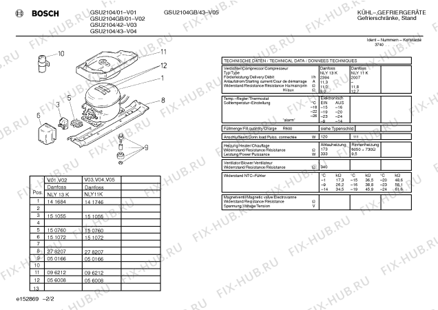 Взрыв-схема холодильника Bosch GSU2104GB - Схема узла 02