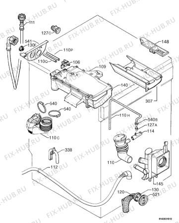 Взрыв-схема стиральной машины Privileg 805999_20558 - Схема узла Hydraulic System 272