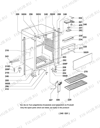 Взрыв-схема холодильника Electrolux RH340D - Схема узла Housing 001