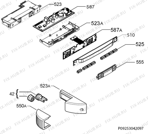 Взрыв-схема холодильника Rex Electrolux RNA34733X - Схема узла Diffusor