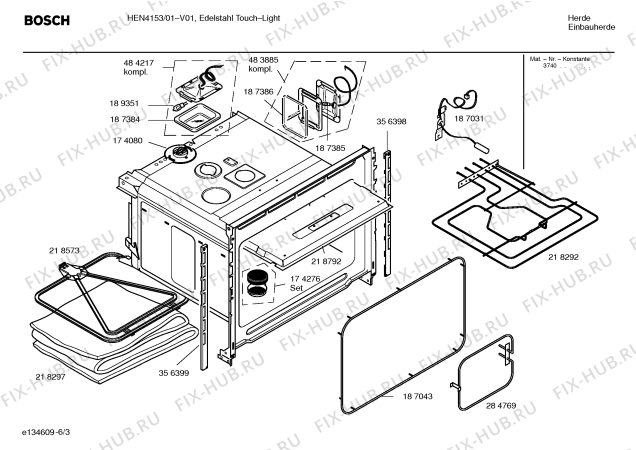 Схема №5 HEN4153 с изображением Инструкция по эксплуатации для электропечи Bosch 00583363