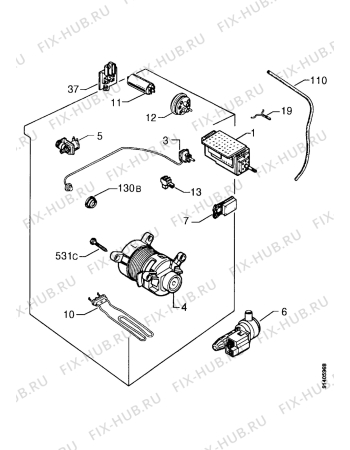 Взрыв-схема стиральной машины Zanussi FLS1083 - Схема узла Electrical equipment