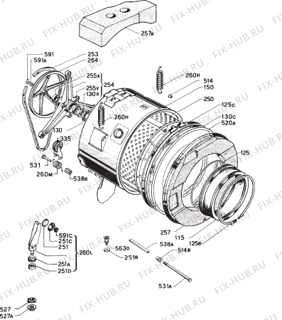 Взрыв-схема стиральной машины Corbero LD982B - Схема узла Functional parts 267