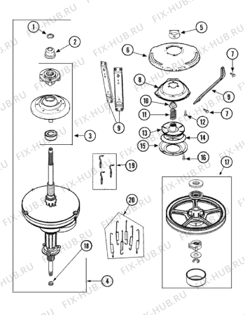 Схема №4 AAV8000AGW (F092060) с изображением Пружина для посудомойки Indesit C00374214