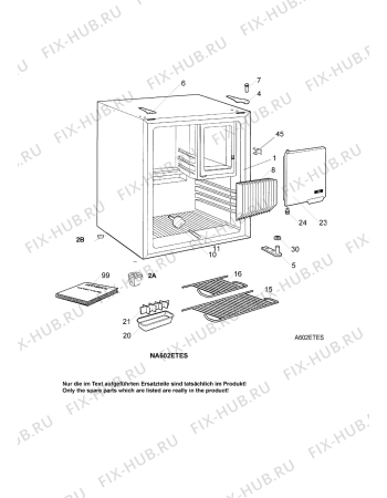 Взрыв-схема холодильника Electrolux Loisirs EA0600 - Схема узла Housing 001